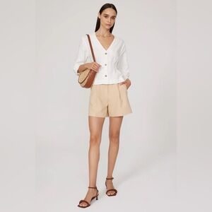 DL1961 Audrey Blouse white 100% linen rent the runway retiree. As is**